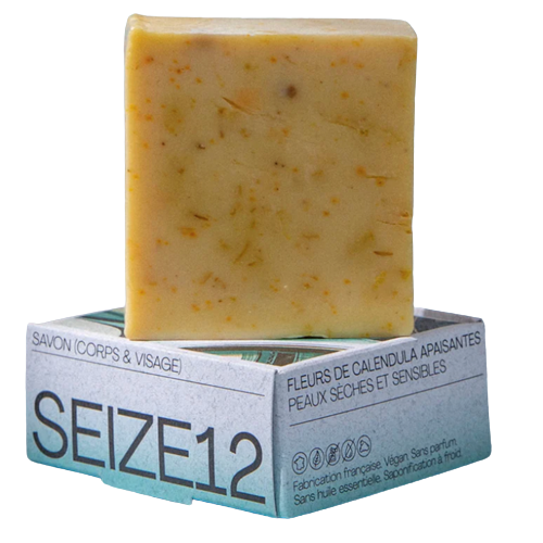 Savon bio (visage et corps) Fleurs de Calendula Apaisantes