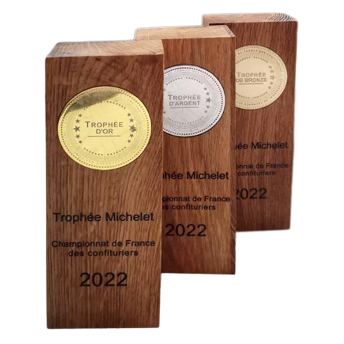 Trophée Totem en chêne et métal Made in France - 2