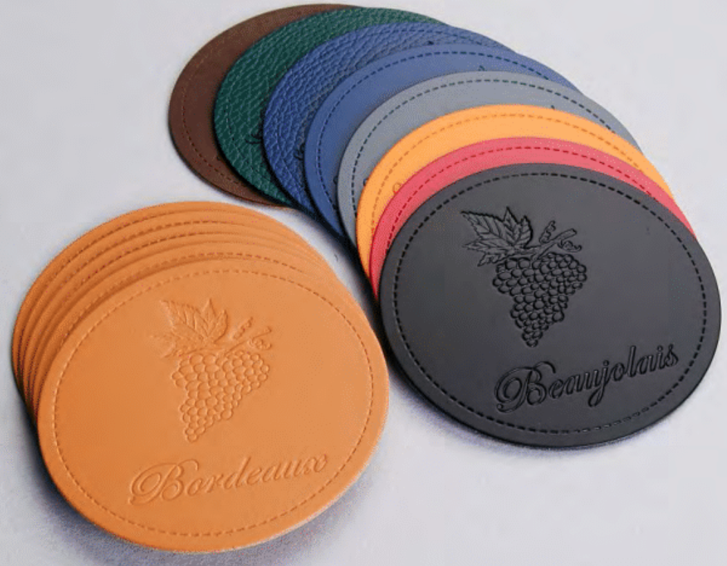 Sous-verres en cuir recyclé Made in France - 2