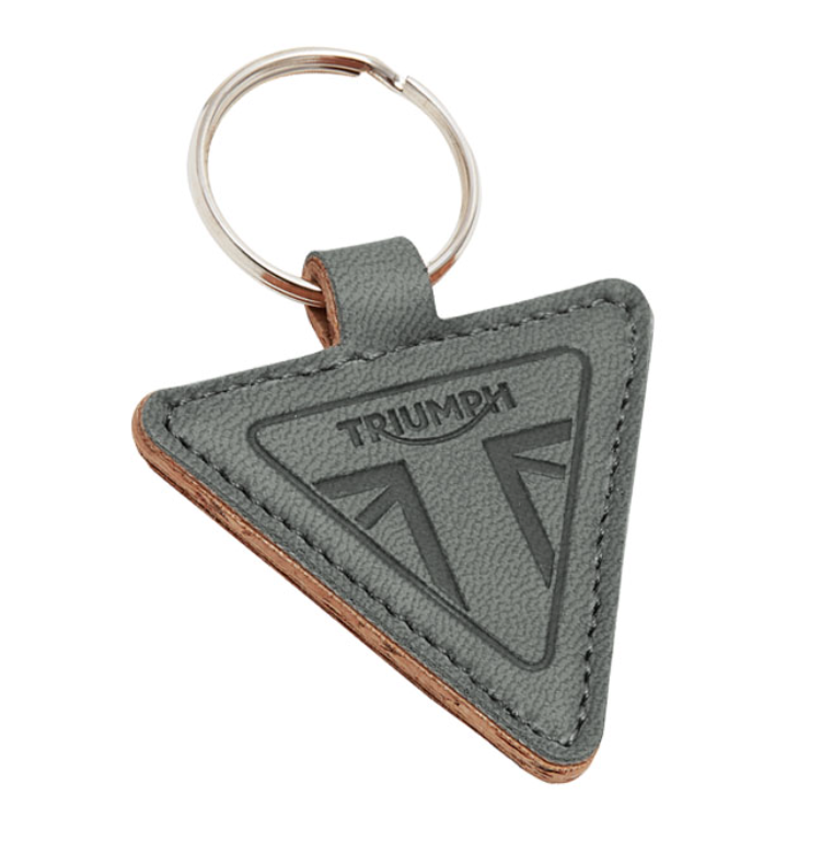 Porte-clés en cuir de pomme triangle