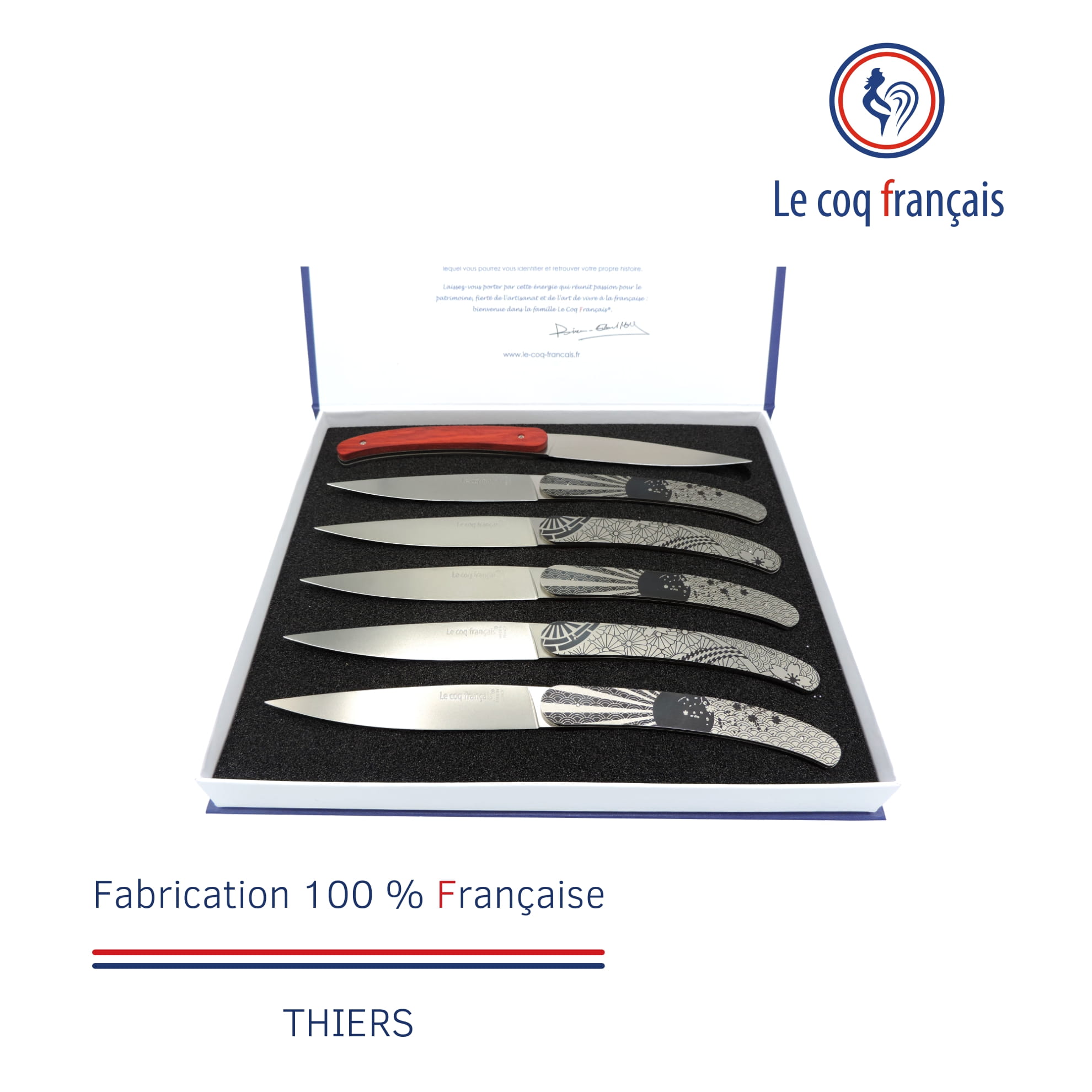 Coffret de 6 couteaux de table