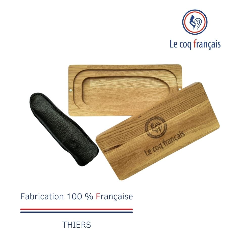 Coffret en bois de chêne pour couteau pliant