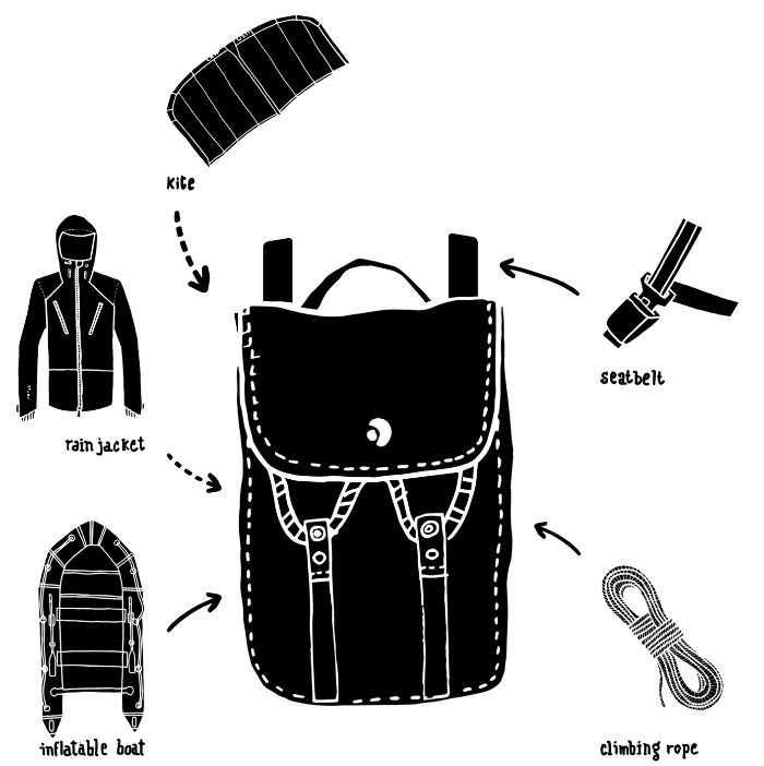 Sac à dos upcyclé Made in Portugal Gravelot 18 L - 12