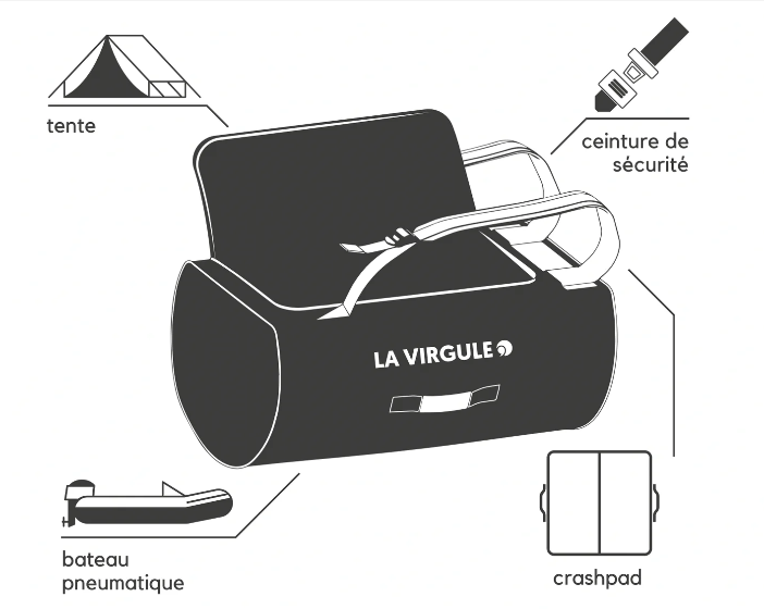 Sac à dos de week-end upcyclé Made in Portugal 35 L - 8