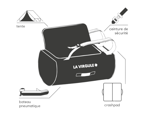 Grand sac à dos de week-end upcyclé Made in Portugal 50 L - 7