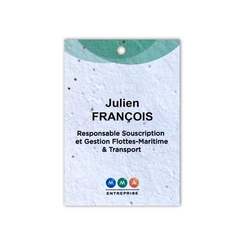 Badge en papier ensemencé à planter 55 x 85 cm