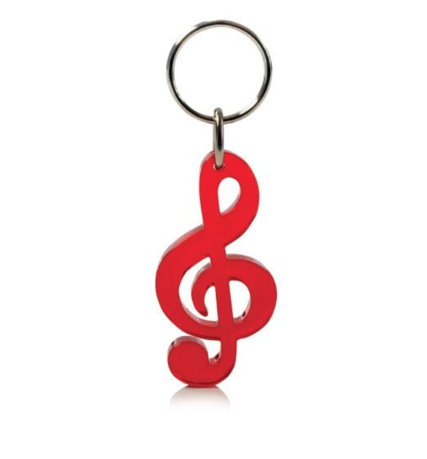 Porte-clés clé de sol en plastique recyclé - 2