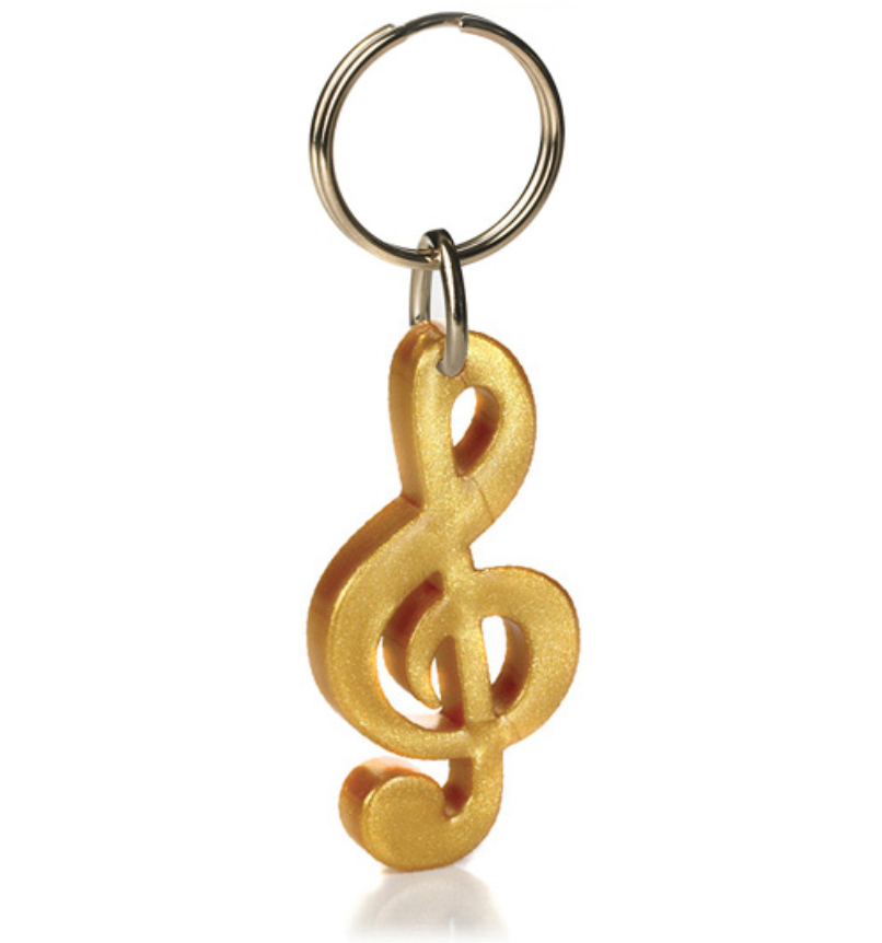 Porte-clés clé de sol en plastique recyclé - 3