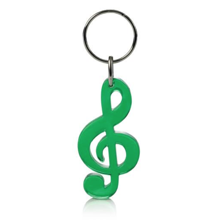 Porte-clés clé de sol en plastique recyclé - 4