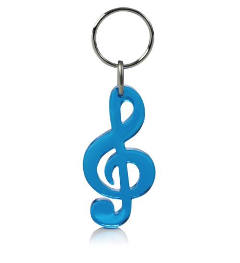 Porte-clés clé de sol en plastique recyclé - 5