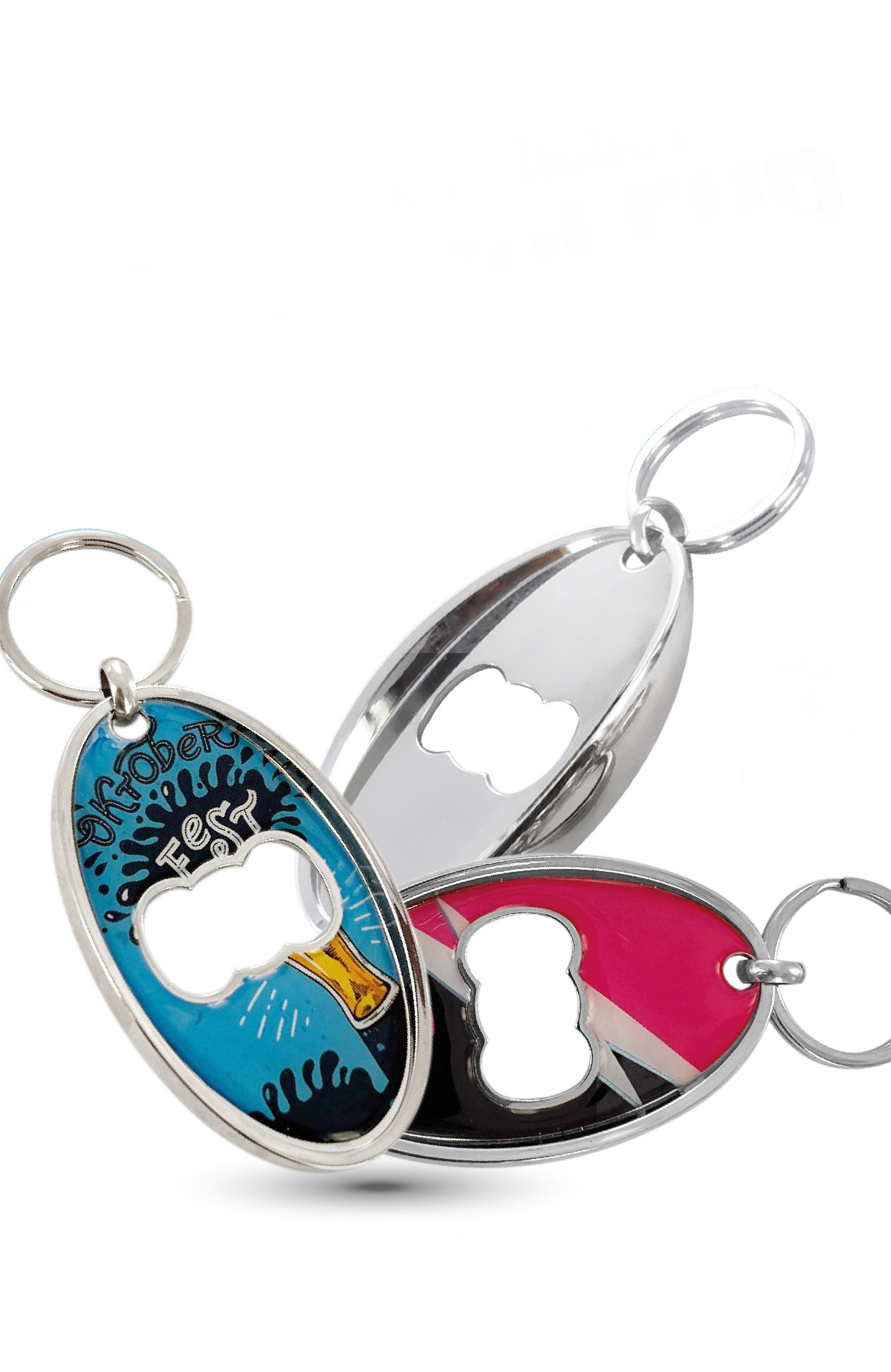 Porte-clés décapsuleur quadri ballon de rugby Made in France