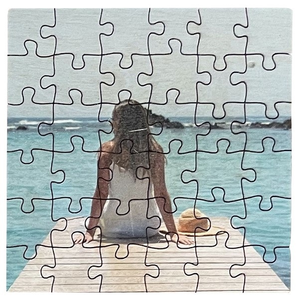 Puzzle français bois 12 pièces personnalisable -