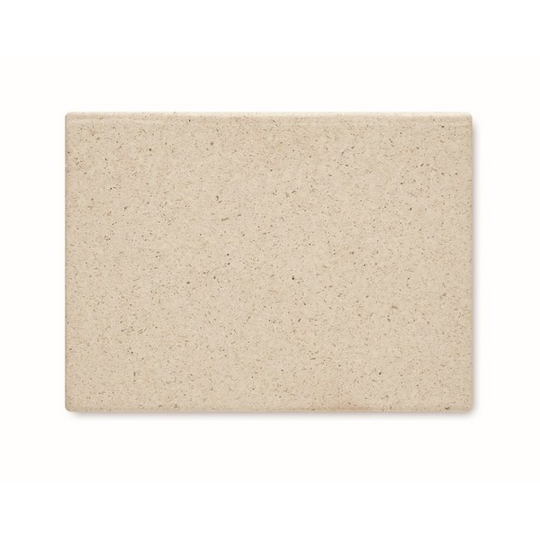 Bloc-notes adhésives papier d'herbe et couverture en carton -