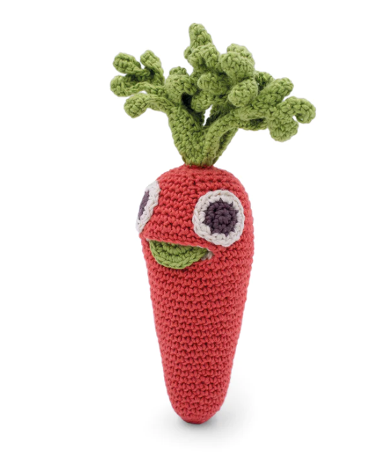 Carotte en crochet, en coton bio