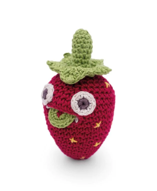 Billy la Mini Fraise en crochet, en coton bio