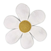 Camomille - fleur en crochet, en coton bio