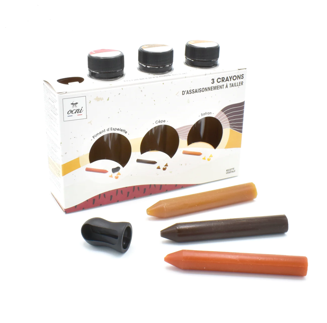 Coffret 3 crayons d'assaisonnement et son taille crayon - 2