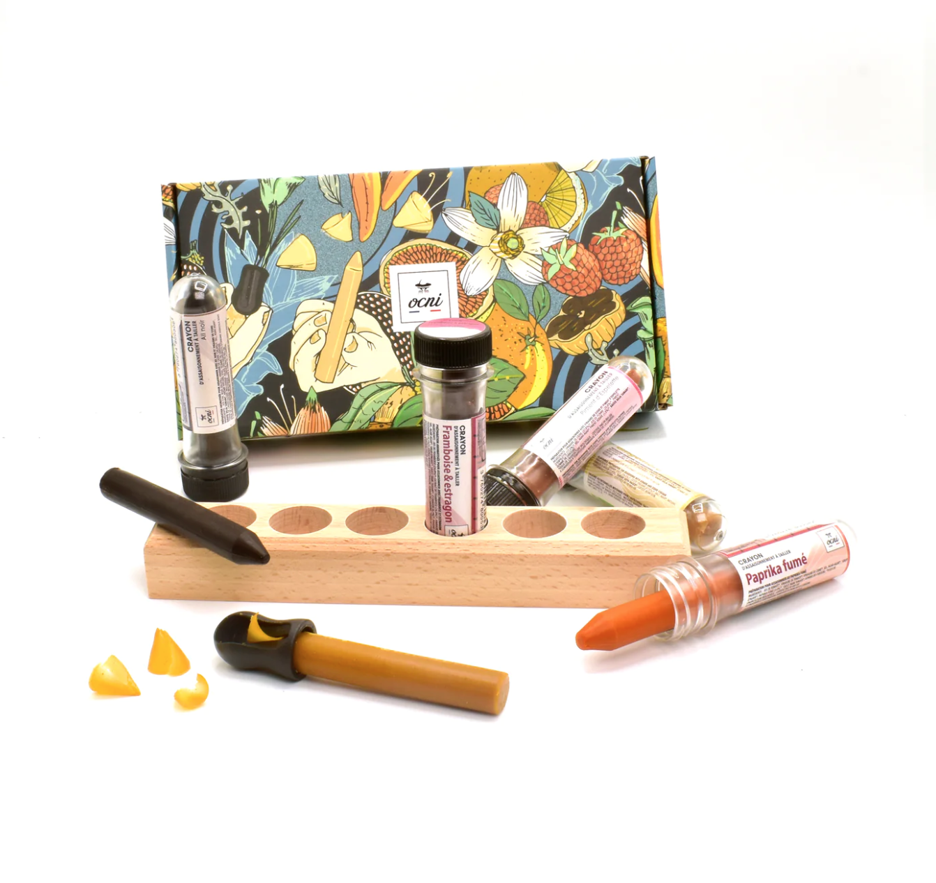 Coffret 6 crayons d'assaisonnement et son taille crayon