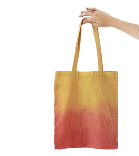 Tote bag coton biologique teinture végétale 37 x 40 cm