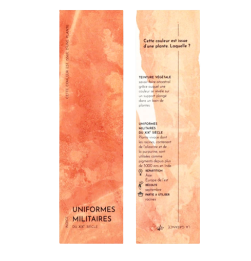 Marque-pages végétal garance