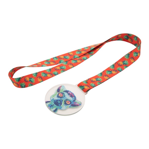 Tour de cou en rPET avec médaille