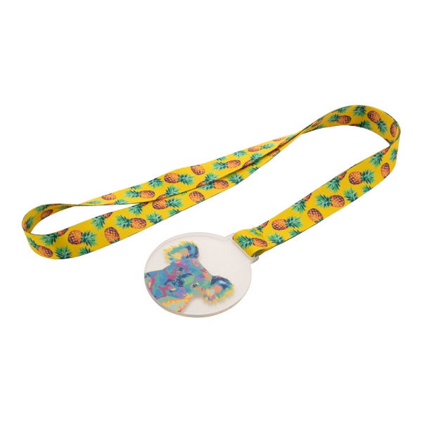 Tour de cou en rPET avec médaille -