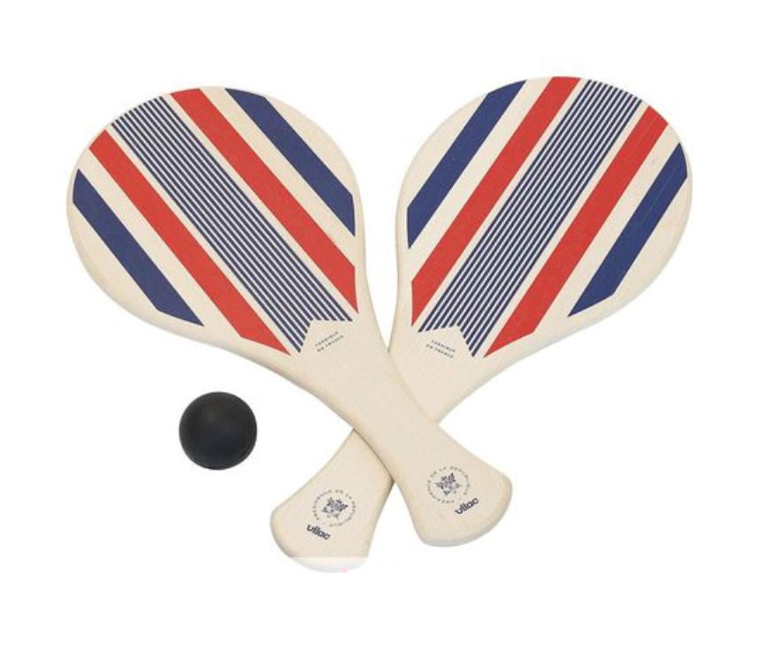 Raquette de plage personnalisable en bois