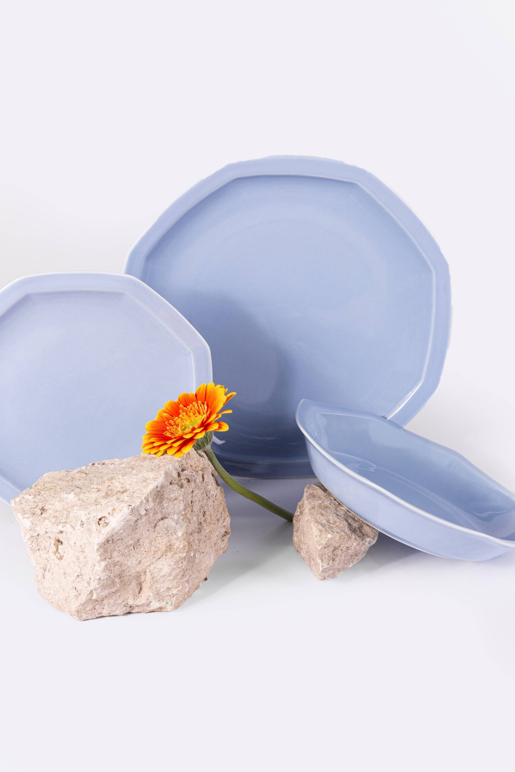 Assiette creuse octogonale 19 cm - 6