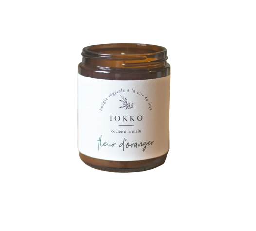 Bougie à la cire de soja à la fleur d'oranger