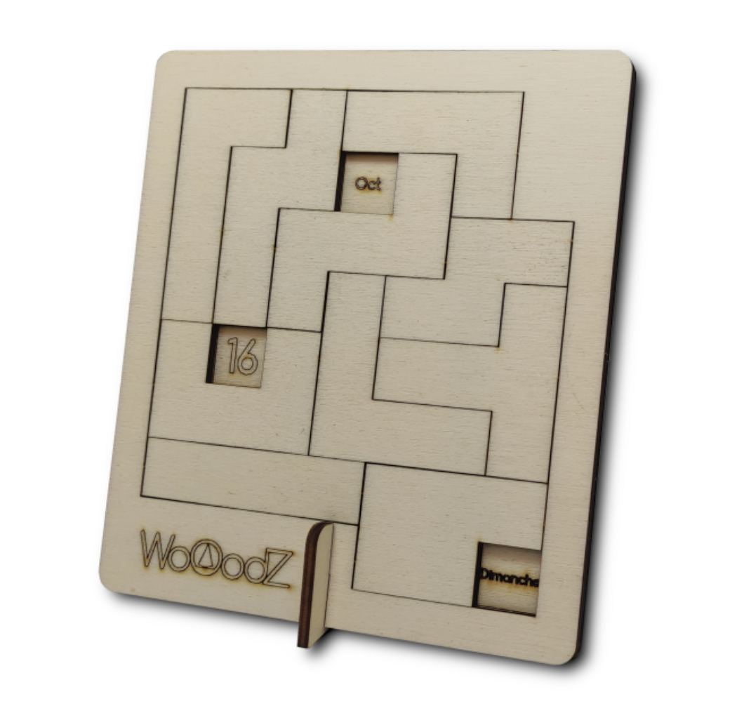 Calendrier perpétuel en bois Made in France