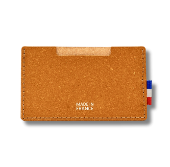 Porte cartes simple cuir recyclé Made in France