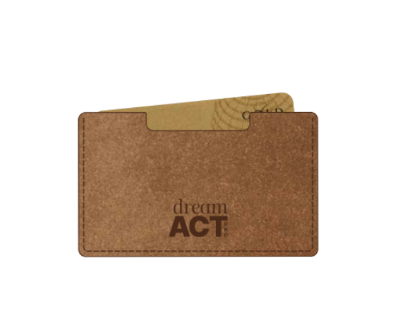 Porte cartes simple cuir recyclé Made in France - 3