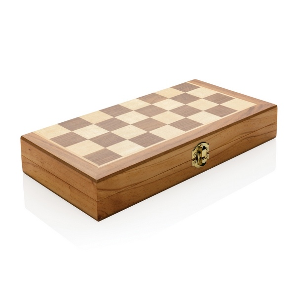 Jeu d'échecs pliable en bois - 2