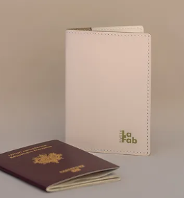 Porte passeport cuir recyclé Made in France - 3
