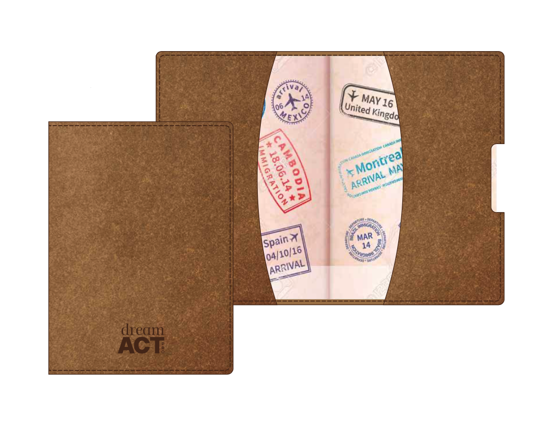 Porte passeport cuir recyclé Made in France - 2