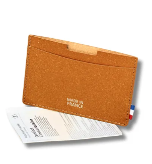 Porte papiers véhicule cuir recyclé Made in France - 2