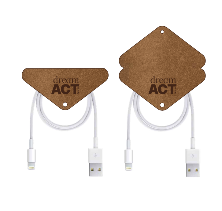 Range câble triangle cuir recyclé Made in France - 2