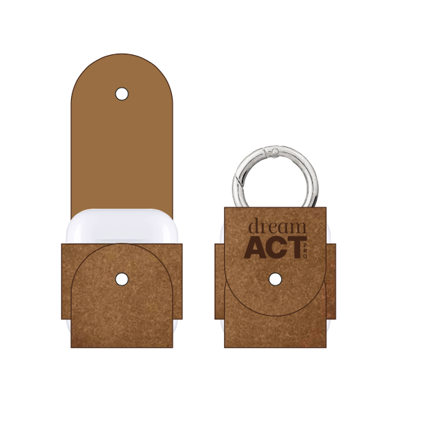 Etui Airpods 1, 2 et pro en cuir recyclé Made in France - 2