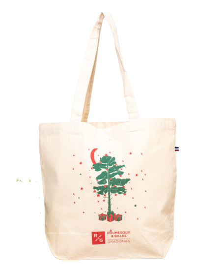 Cabas confectionné en France en coton bio - Aurélie