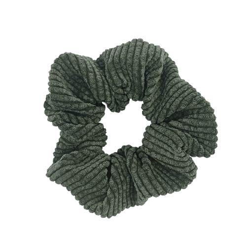 Chouchou en chute de velours côtelé