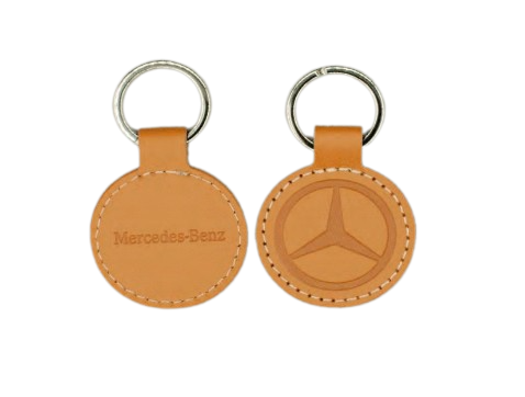 Porte-clés avec jeton d'achat, Mercedess-Benz, argenté