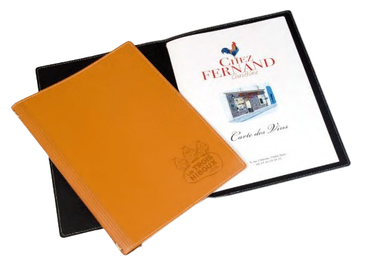 Porte menu en cuir recyclé Made in France