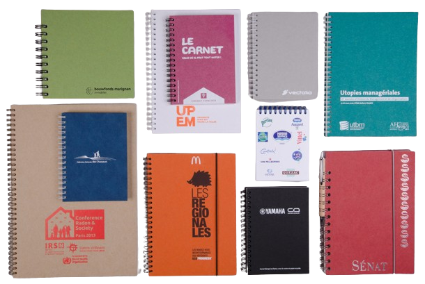 Carnet à spirale en cuir recyclé Made in France -