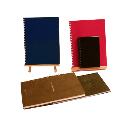 Carnet à spirale en cuir recyclé Made in France