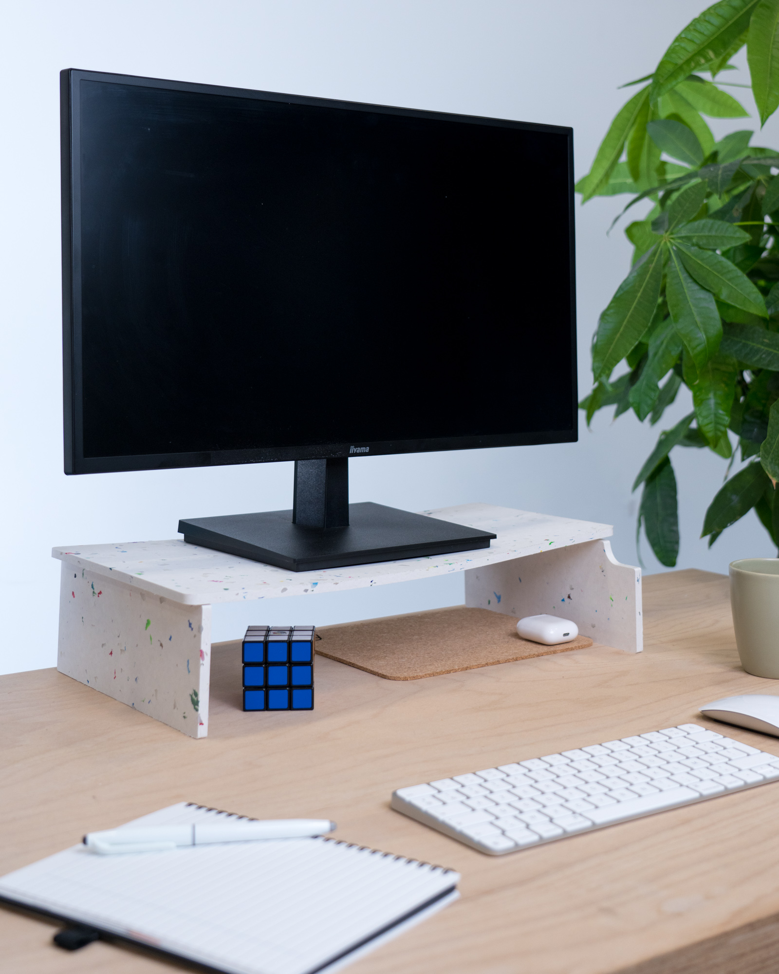 Réhausseur d'écran plastique recyclé Made in France -