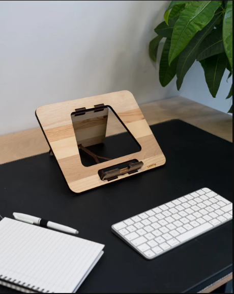 Support d'ordinateur en bois revalorisé Made in France -