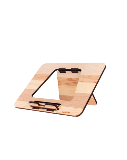 Support d'ordinateur en bois revalorisé Made in France