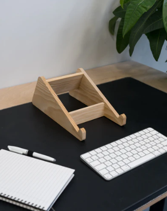 Support d'ordinateur fixe en bois revalorisé Made in France -