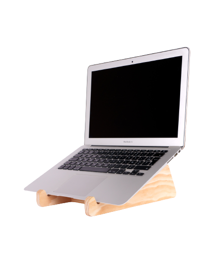 Support d'ordinateur fixe en bois revalorisé Made in France -