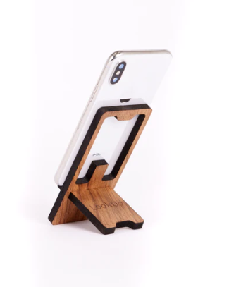 Support de téléphone en bois revalorisé Made in France -
